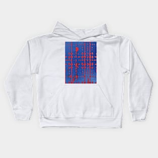 Deconstructed Blue and Red Kids Hoodie